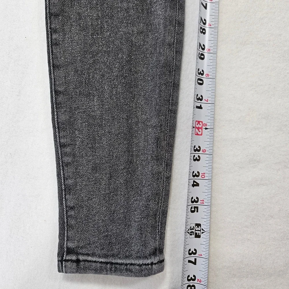 Good American Good Waist Skinny Jeans Washed Charcoal Black Grunge‎ Edgy size 25